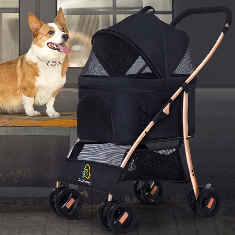 Large luxury four-wheeled pet stroller XSPC-0070